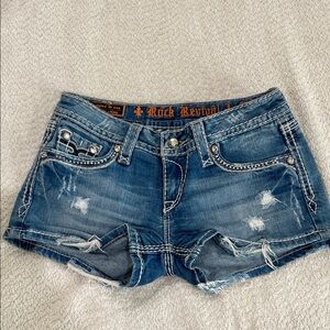 Rock Revival Distressed Blue Jean Shorts